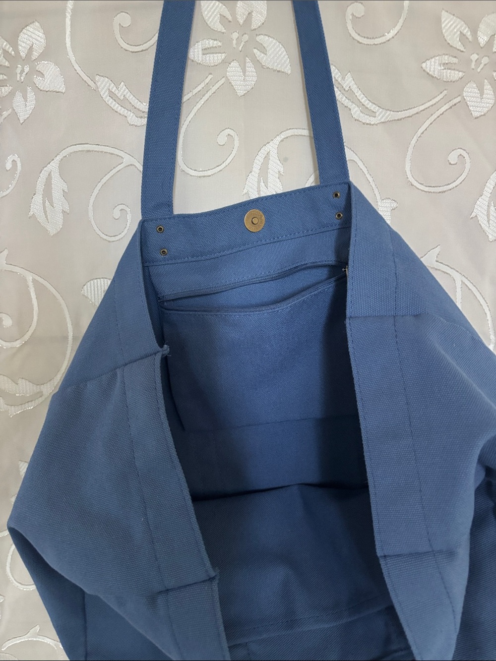 SHEIN Blue Canvas Tote Bag - Picture 4 of 9